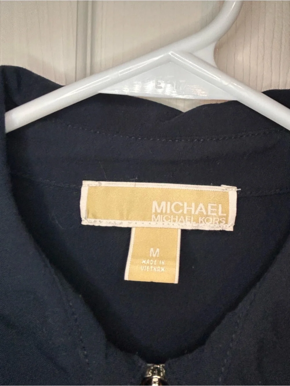 Michael Kors Black Zip-Front Trench Coat Dress